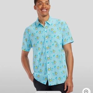 Tipsy Elves Tacosaurus Hawaiian Shirt Button Up Short Sleeve Mens Size Medium